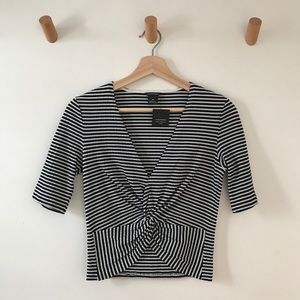 Club Monaco Deep V Twist Top